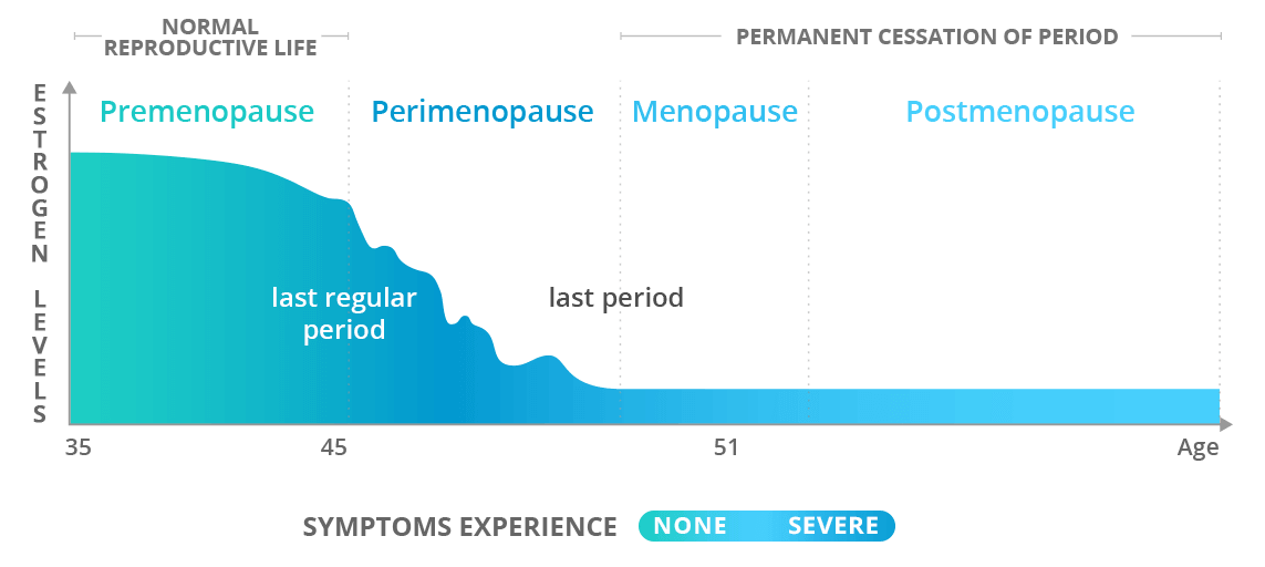 Estrogen levels through reproductive stages