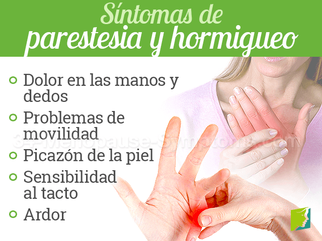 Síntomas de parestesia y hormigueo