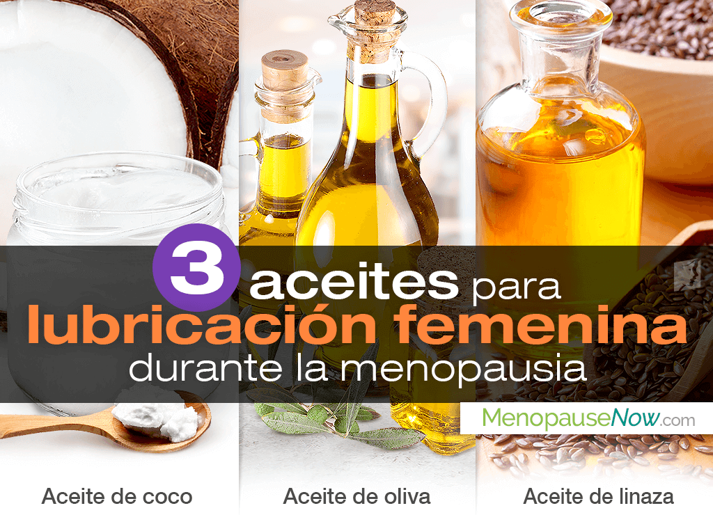 Tres aceites para lubricación femenina durante la menopausia