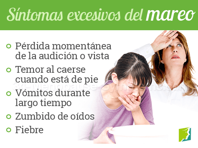 Síntomas excesivos del mareo