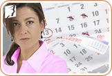 An irregular period is usually one of the first signs of menopause.