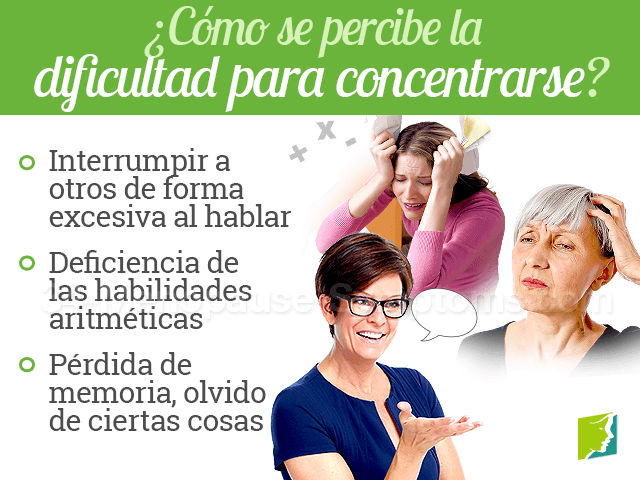 Cómo se percibe la dificultad para concentrarse