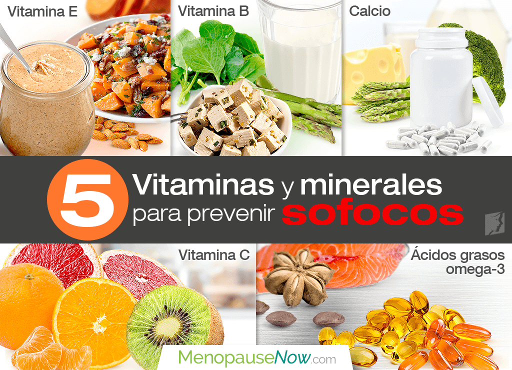 Las 5 mejores vitaminas y minerales para prevenir los sofocos