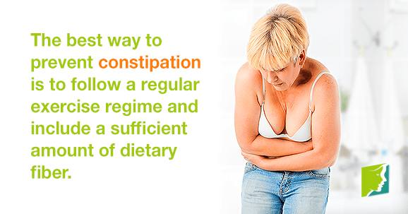 The best way to prevent constipation is to follow a regular exercise regime and include a sufficient amount of dietary fiber