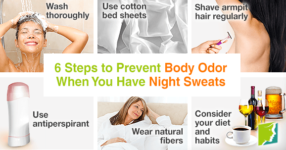 6 steps to prevent body odor when you have night sweats.