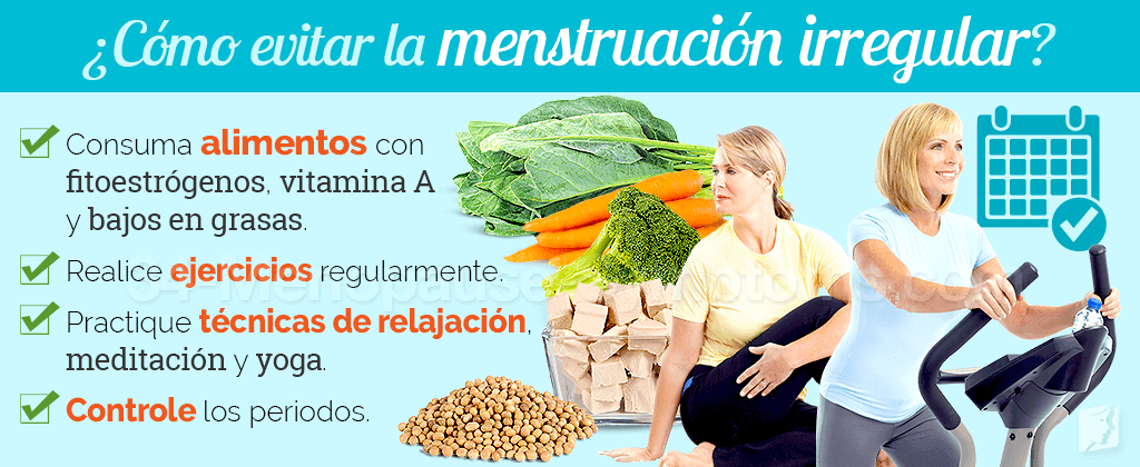 Como evitar la menstruación irregular
