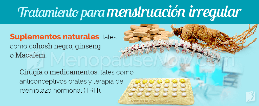 Tratamiento para la menstruación irregular