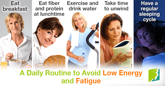 A daily routine to avoid low energy and fatigue