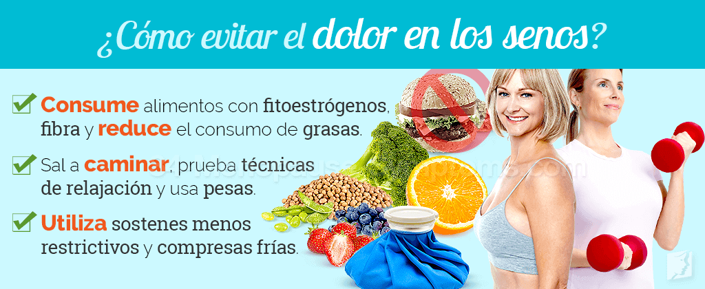Cómo evitar el dolor de senos