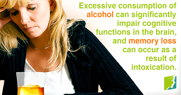 Excessive consumption of alcohol can cause memory loss