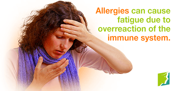 Allergies can cause fatigue due to overreaction of the immune system