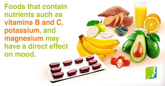 Foods with B and C vitamins, potassium and magnesium affects your mood