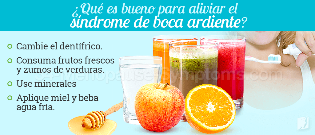 ¿Qué es bueno para aliviar el síndrome de boca ardiente?