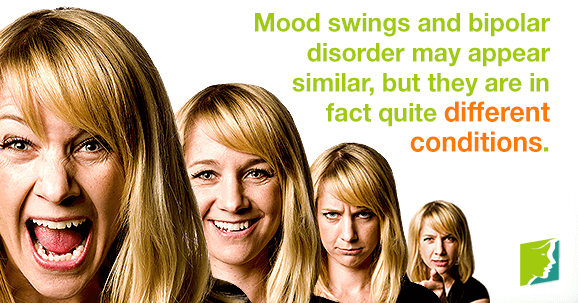 Mood swings and bipolar disorder may appear similar, but they are in fact quite different conditions