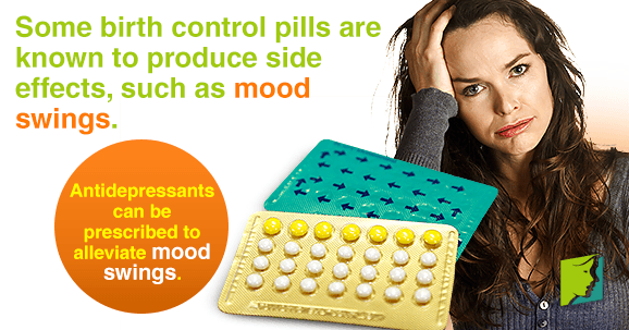 Antidepressants can be prescribed to alleviate mood swings
