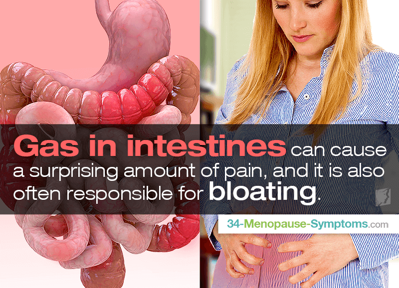 Gas in intestines can cause a surprising amount of pain, and it is also often responsible for bloating.