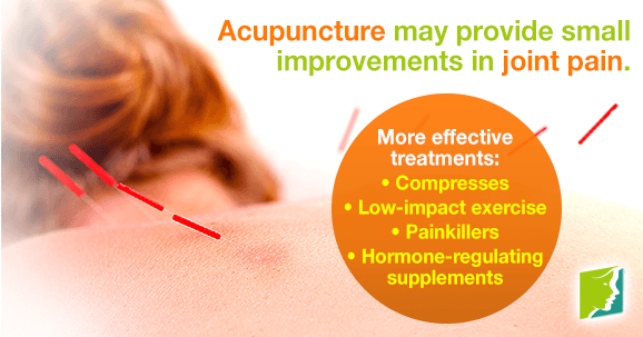 Acupuncture may provide small improvements in joint pain