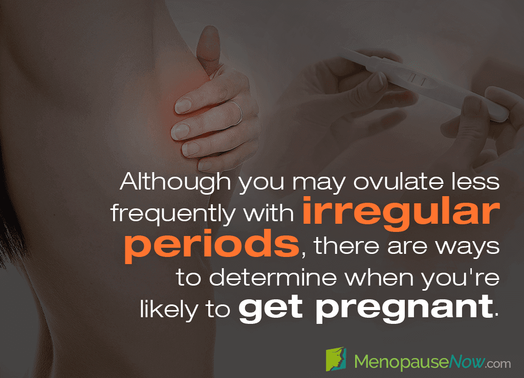If you want to get pregnant while having irregular periods, look for signs of ovulation.