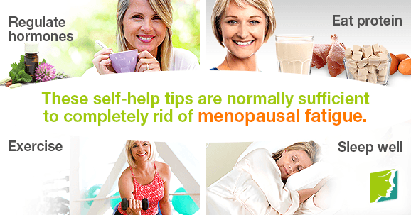 These self-help tips are normally sufficient to completely rid of menopausal fatigue.