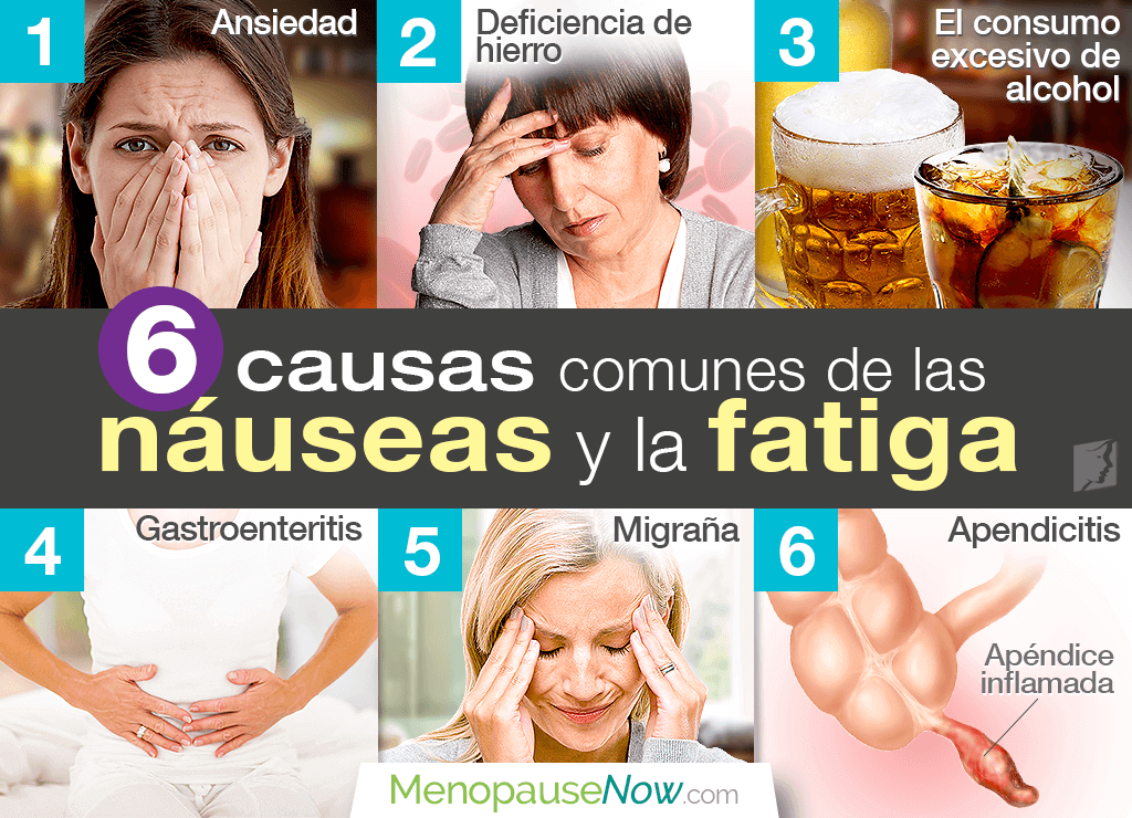 6 causas comunes de las náuseas y la fatiga