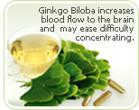 difficulty concentrating ginkgo biloba