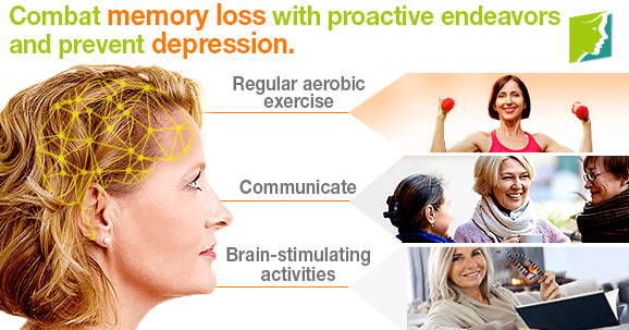 Combat memory loss with proactive endeavors and prevent depression