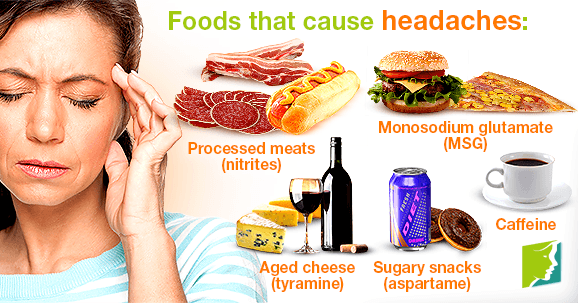 Foods that cause headaches: