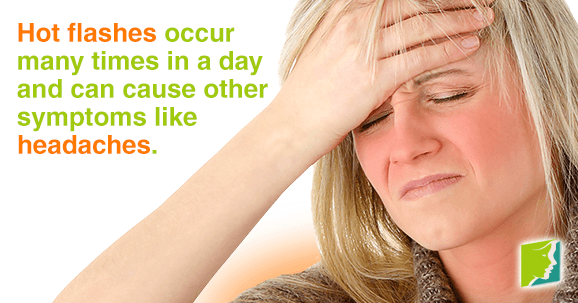 Hot flashes occur many times in a day and can cause headaches