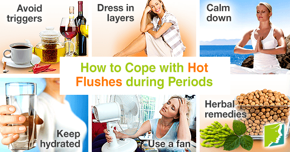 How to cope with hot flushes during periods