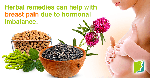 Herbal remedies can help with breast pain due to hormonal imbalance