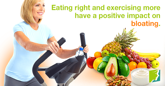 Eating right and exercising more have a positive impact on bloating