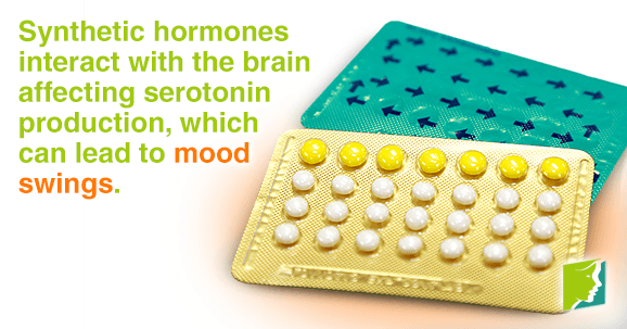 Birth control pills affects the balance of natural hormones