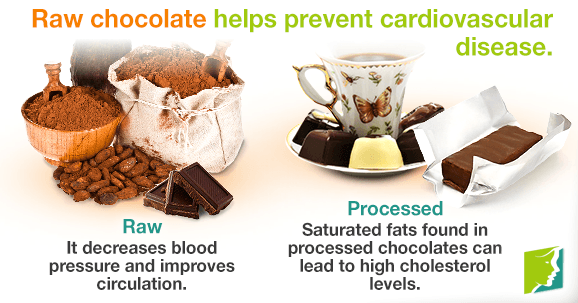 Raw chocolate helps prevent cardiovascular disease 