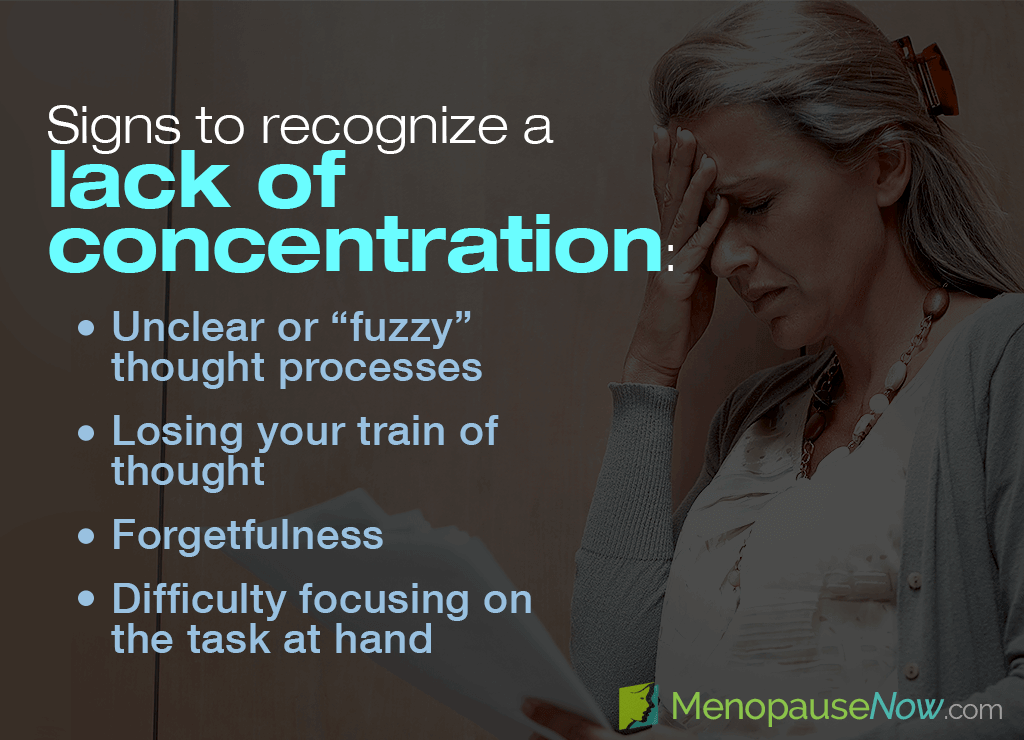 How to Recognize a Lack of Concentration Due to Menopause