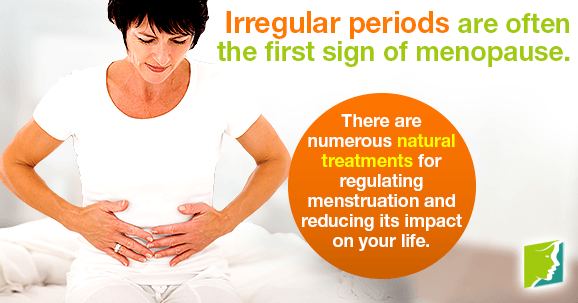 Irregular periods are often the first sign of menopause