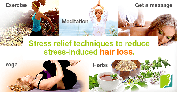 Stress relief techniques to reduce stress-induced hair loss