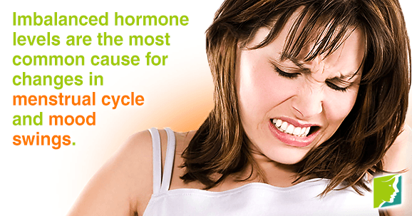 Changes in menstrual cycle can cause mood swings