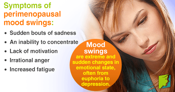 Symptoms of perimenopausal mood swings