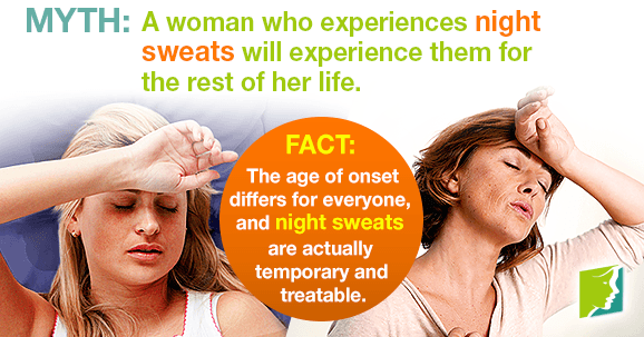 Myth: A woman who experiences night sweats will experience them for the rest of her life