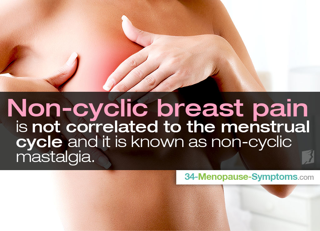 Non-cyclic Breast Pain is not correlated to the menstrual cycle and it is known as noncyclic mastalgia.