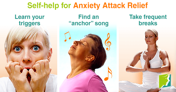 Self-help for anxiety attack relief