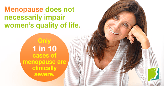 Menopause does not necessarily impair women's quality of life.