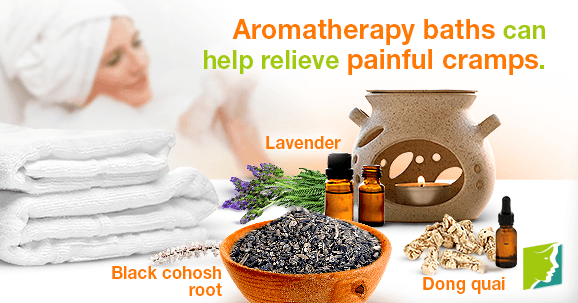 Aromatherapy baths can help relieve painful cramps.