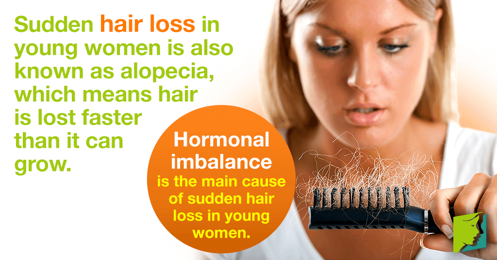 Hormonal imbalance is the main cause of sudden hair loss in young women