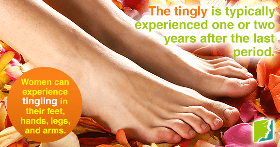 Women can experience tingling in their feet, hands, legs, and arms