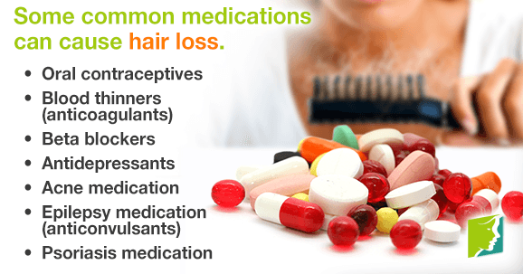 Some common medications can cause hair loss