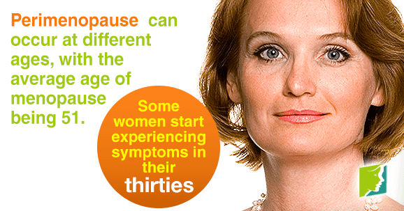 Perimenopause can occur at different ages