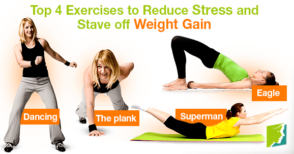 Top 4 Exercises to Reduce Stress and Stave off Weight Gain