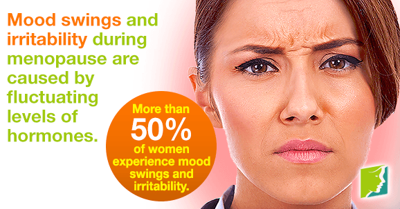 Mood swings are caused by fluctuating levels of hormones.