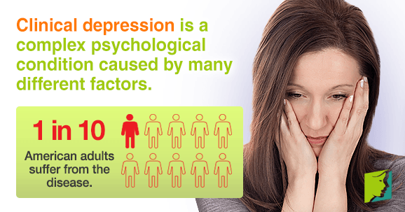 Clinical depression is a complex psychological condition caused by many different factors